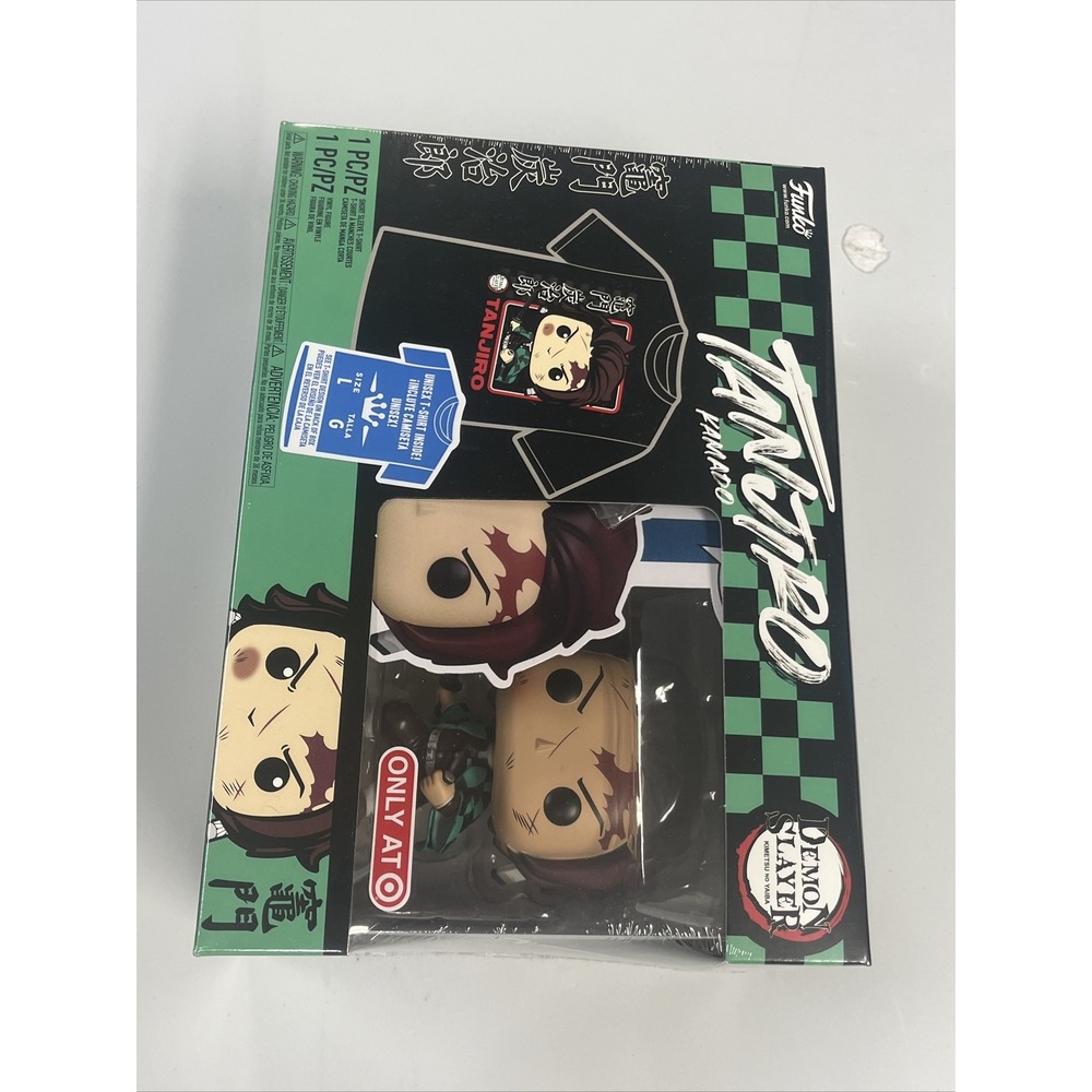 FUNKO POP TEE DEMON SLAYER TANJIRO KAMADO T-SHIRT LARGE BRAND NEW SEALED TARGET